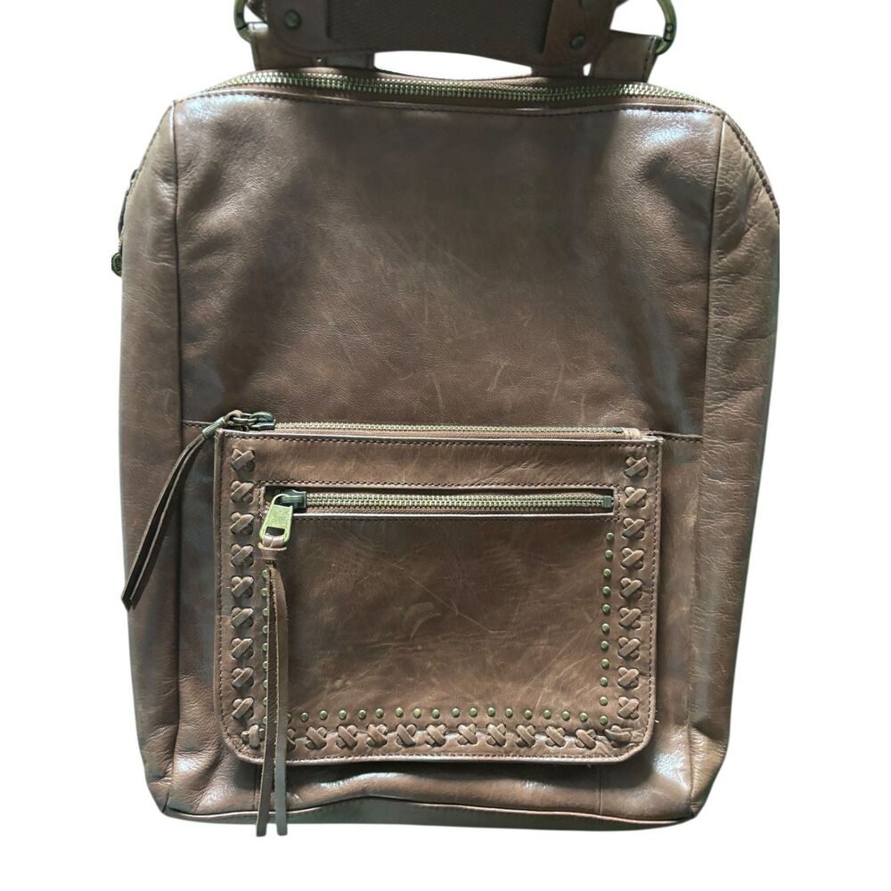 The Sak Loyola Convertible Studded Leather Backpack Brown